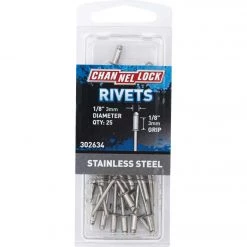 Channellock 1/8 In. Dia. X 1/8 In. Grip Stainless Steel POP Rivet (25-Pack)