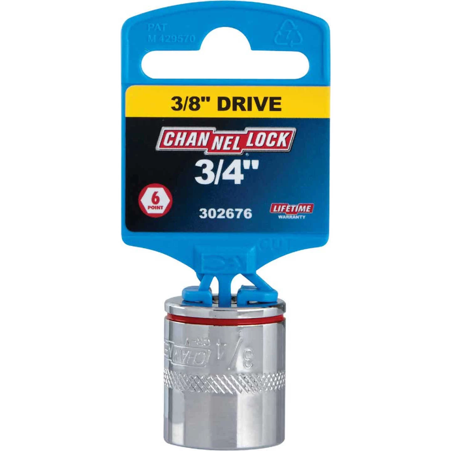 Channellock 3/8 In. Drive 3/4 In. 6-Point Shallow Standard Socket 4 Channellock 3/8 In. Drive 3/4 In. 6-Point Shallow Standard Socket - Image 2