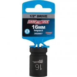 Channellock 1/2 In. Drive 16 Mm 6-Point Shallow Metric Impact Socket -Cheap Channellock Store ItemImage 302887 q5vpci 54zbc8 3lqtp7