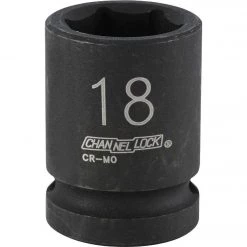 Channellock 1/2 In. Drive 18 Mm 6-Point Shallow Metric Impact Socket