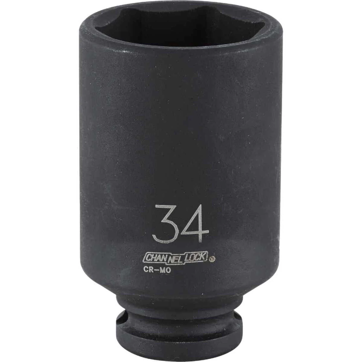 Channellock 1/2 In. Drive 34 Mm 6-Point Deep Metric Impact Socket 3 Channellock 1/2 In. Drive 34 Mm 6-Point Deep Metric Impact Socket