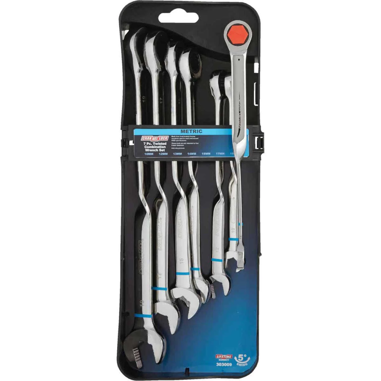 Channellock Metric 12-Point Twisted Ratcheting Combination Wrench Set (7-Piece) 3 Channellock Metric 12-Point Twisted Ratcheting Combination Wrench Set (7-Piece)