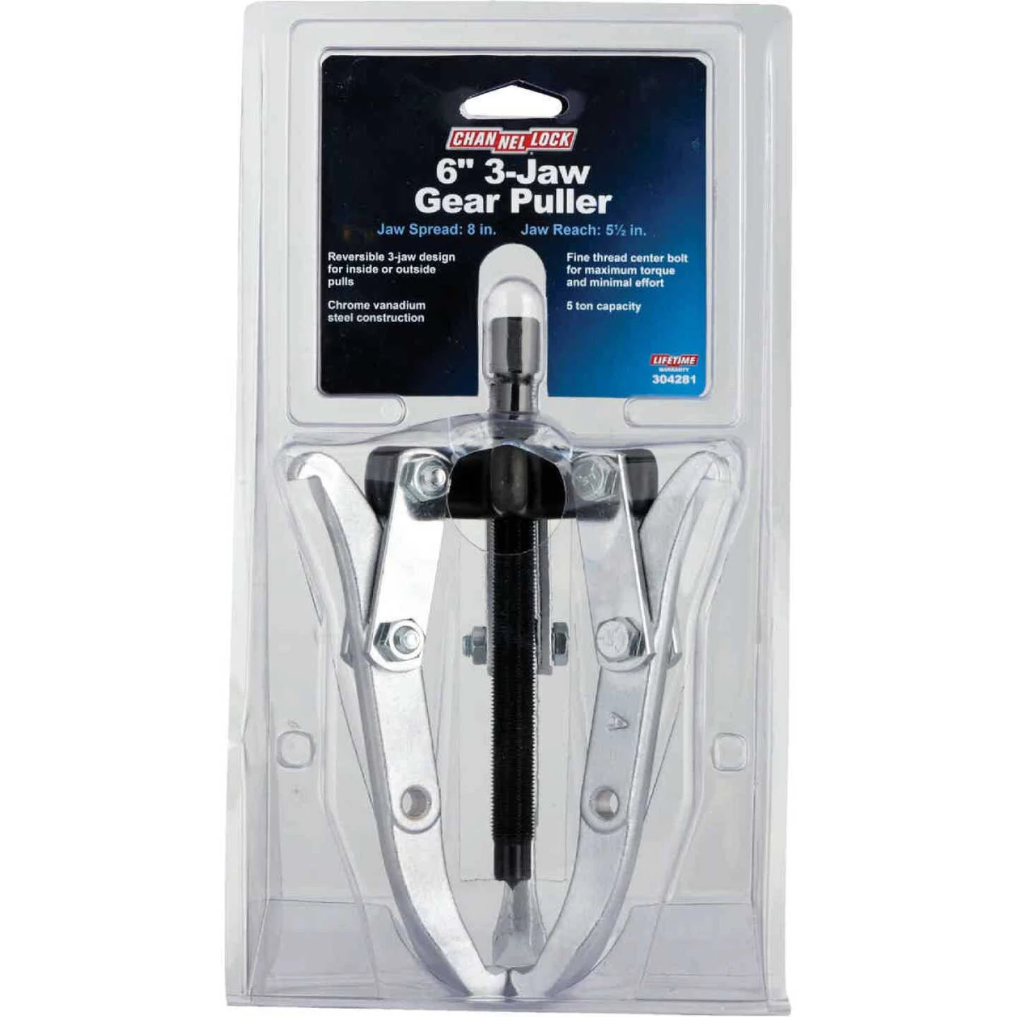 Channellock 6 In. 3-Jaw 5-Ton Capacity Gear Puller 4 Channellock 6 In. 3-Jaw 5-Ton Capacity Gear Puller - Image 2