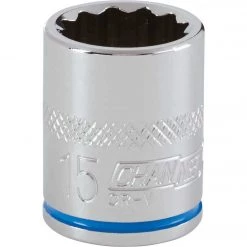 Channellock 3/8 In. Drive 15 Mm 12-Point Shallow Metric Socket