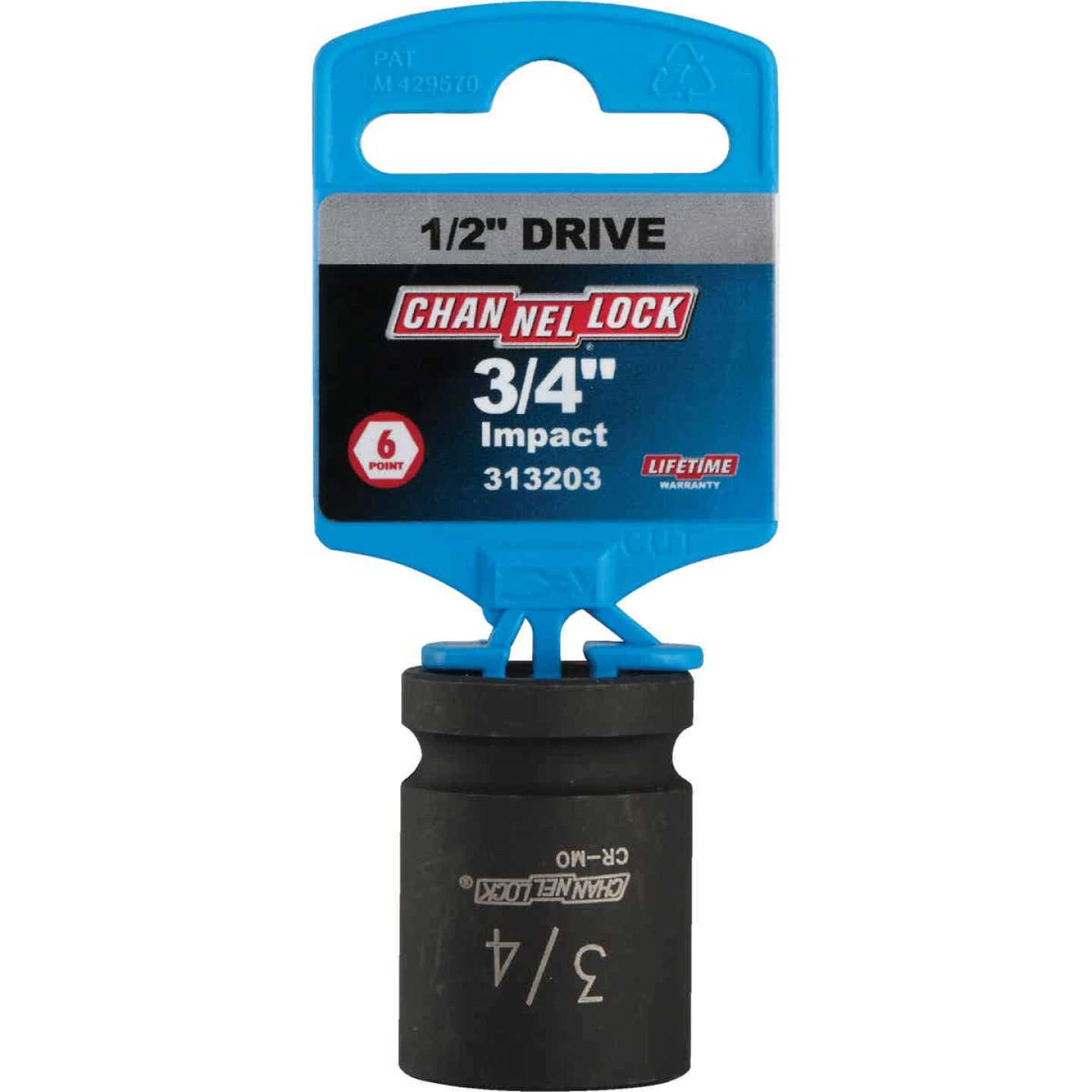 Channellock 1/2 In. Drive 3/4 In. 6-Point Shallow Standard Impact Socket 4 Channellock 1/2 In. Drive 3/4 In. 6-Point Shallow Standard Impact Socket - Image 2