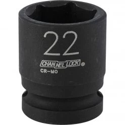 Channellock 1/2 In. Drive 22 Mm 6-Point Shallow Metric Impact Socket