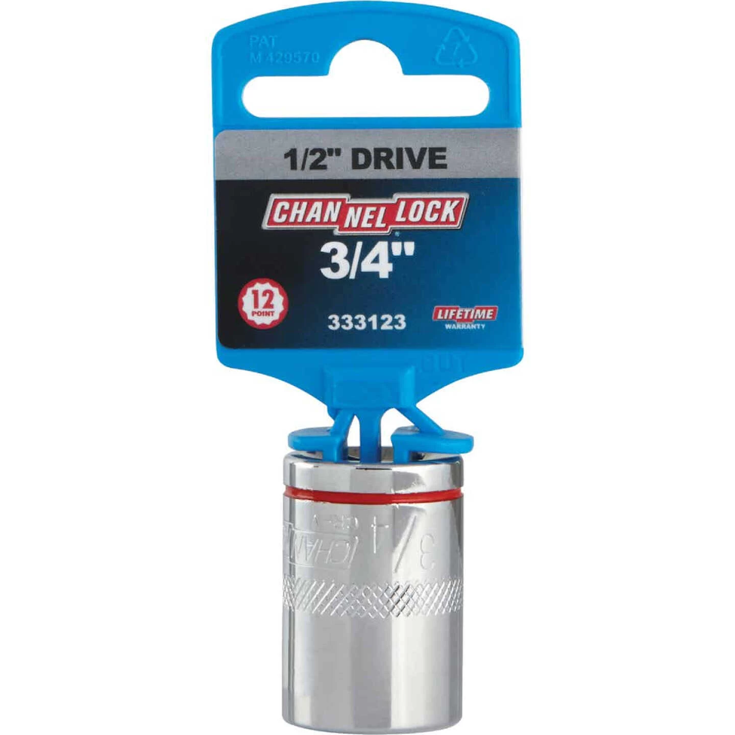 Channellock 1/2 In. Drive 3/4 In. 12-Point Shallow Standard Socket 4 Channellock 1/2 In. Drive 3/4 In. 12-Point Shallow Standard Socket - Image 2