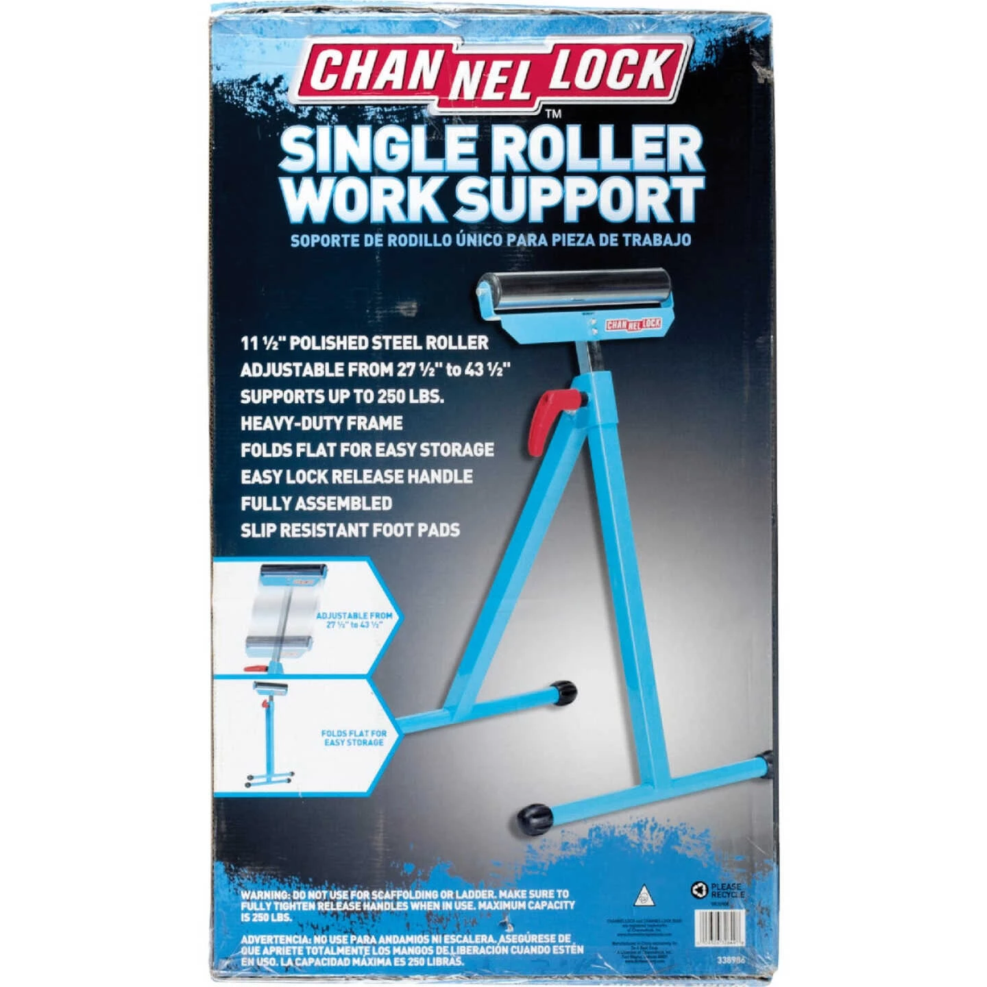 Channellock Single Roller Stand 4 Channellock Single Roller Stand - Image 2