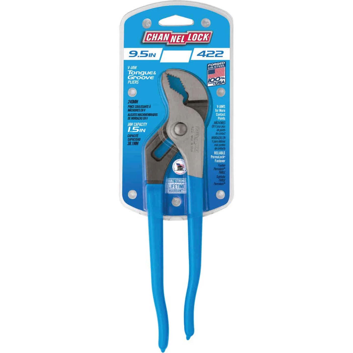 Channellock 9-1/2 In. V-Jaw Groove Joint Pliers 4 Channellock 9-1/2 In. V-Jaw Groove Joint Pliers - Image 2