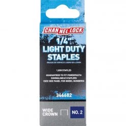 Channellock No. 2 Light Duty Wide Crown Staple, 1/4 In. (1000-Pack)