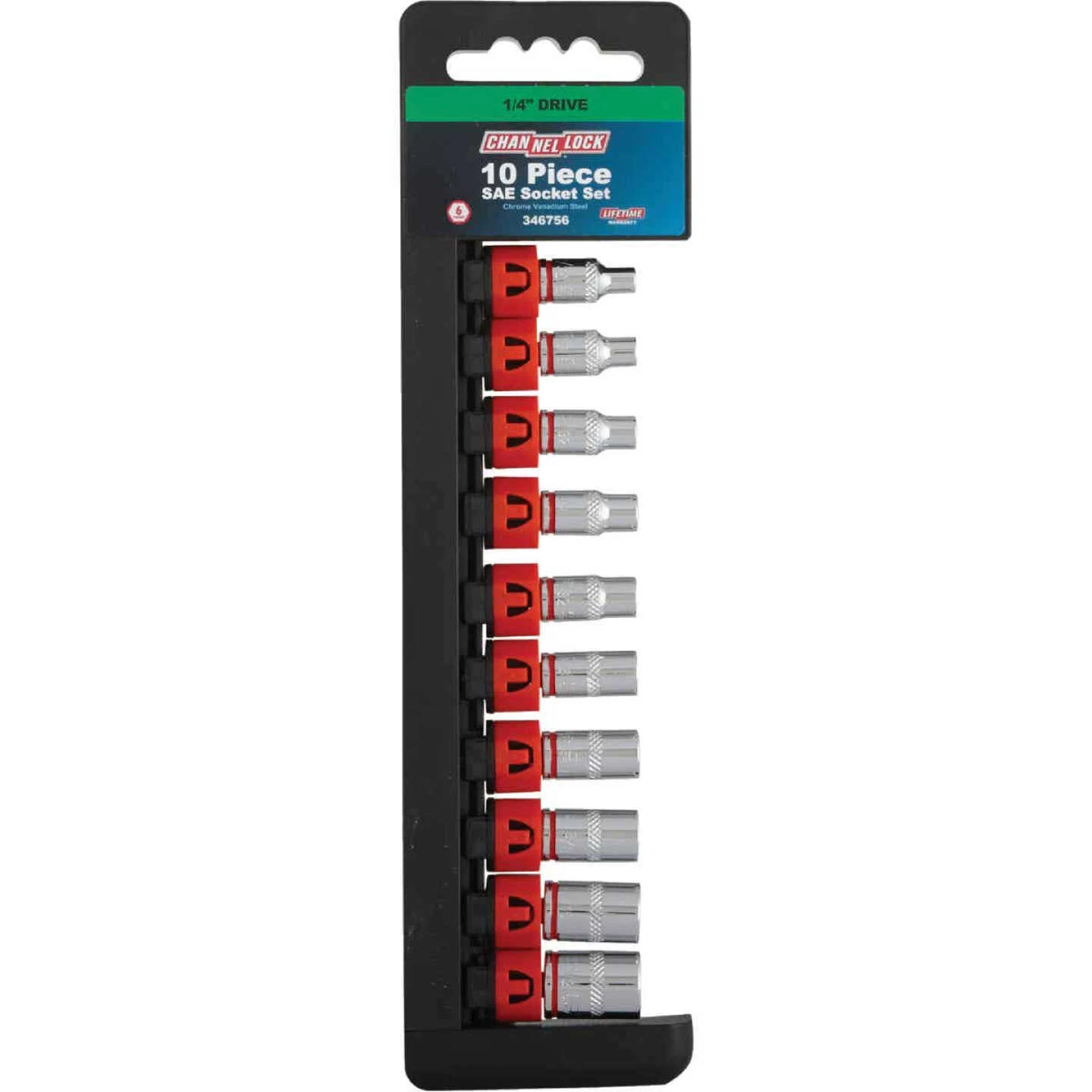 Channellock Standard 1/4 In. Drive 6-Point Shallow Socket Set (10-Piece) 4 Channellock Standard 1/4 In. Drive 6-Point Shallow Socket Set (10-Piece) - Image 2