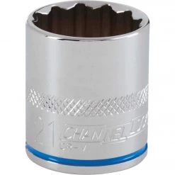 Channellock 3/8 In. Drive 21 Mm 12-Point Shallow Metric Socket