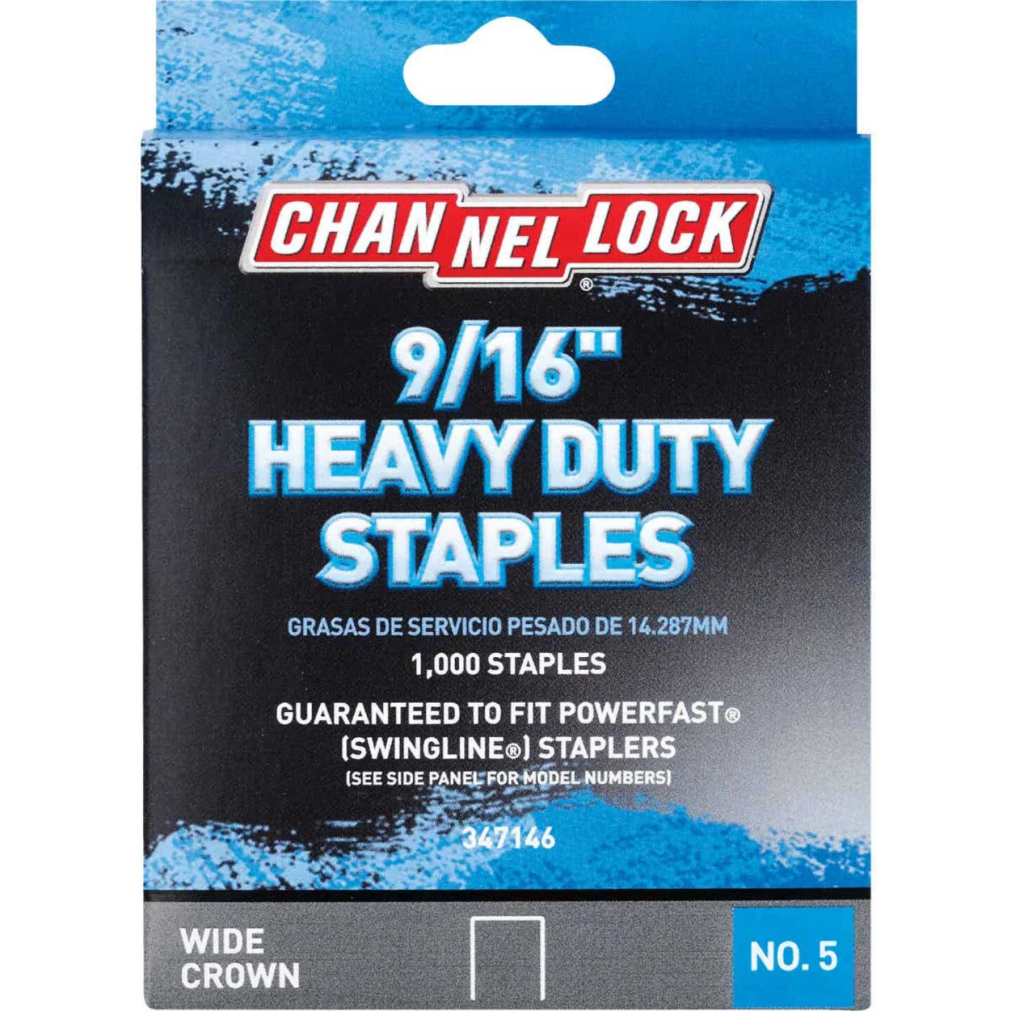Channellock No. 5 Heavy-Duty Wide Crown Staple, 9/16 In. (1000-Pack) 3 Channellock No. 5 Heavy-Duty Wide Crown Staple, 9/16 In. (1000-Pack)