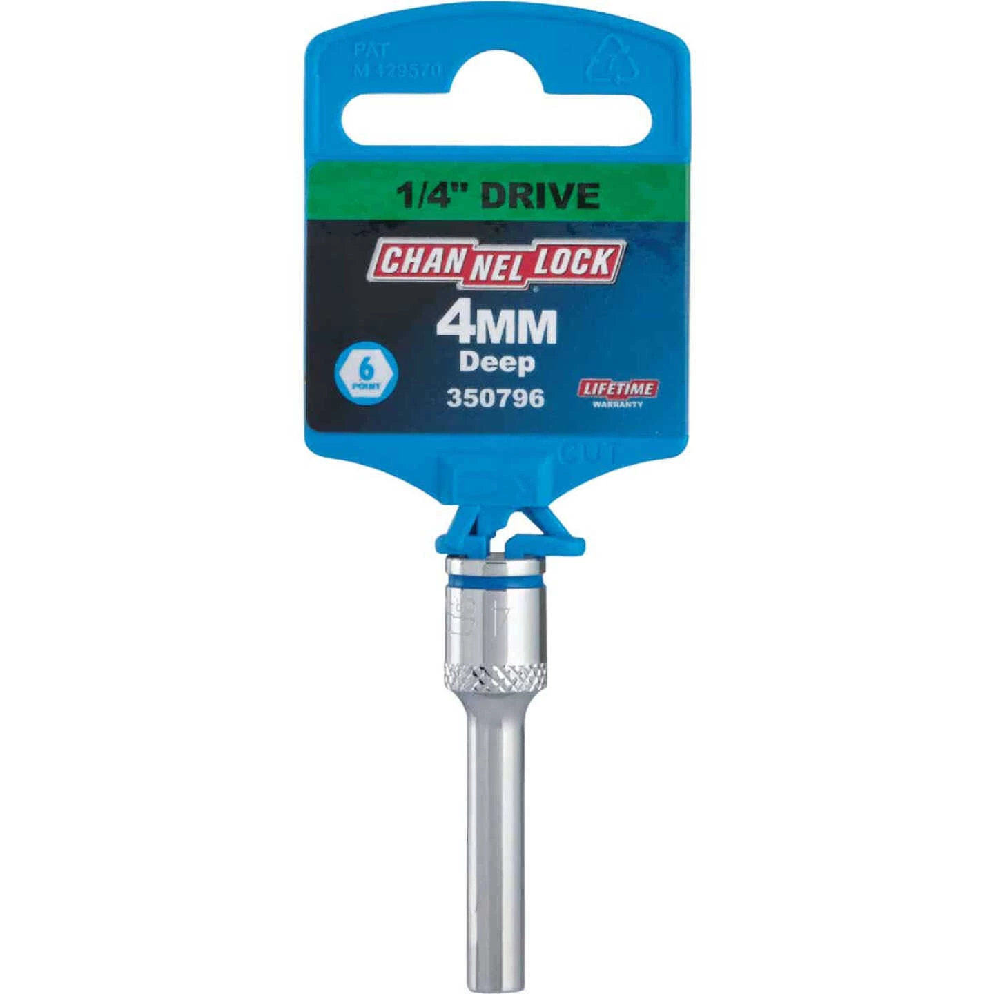 Channellock 1/4 In. Drive 4 Mm 6-Point Deep Metric Socket 4 Channellock 1/4 In. Drive 4 Mm 6-Point Deep Metric Socket - Image 2