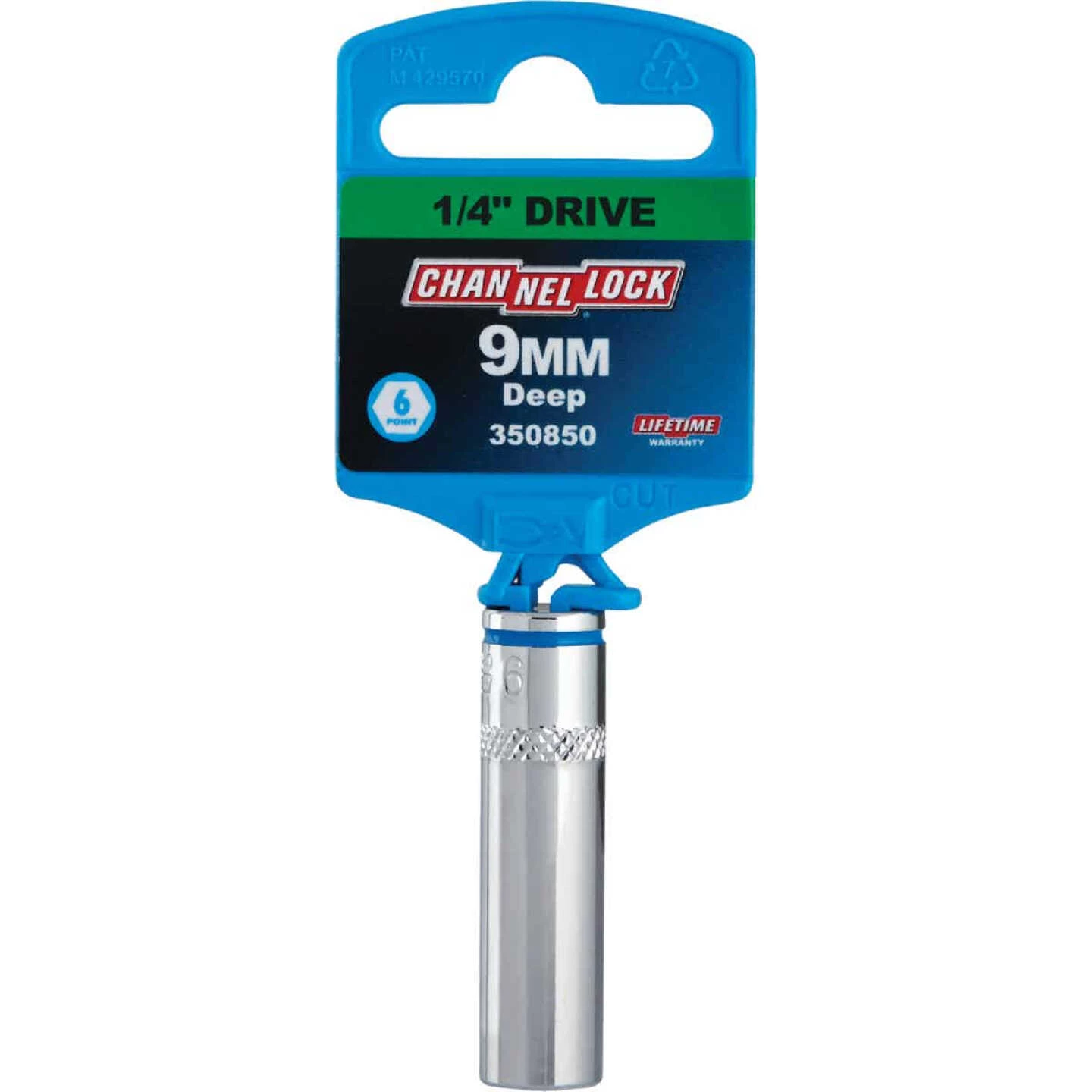 Channellock 1/4 In. Drive 9 Mm 6-Point Deep Metric Socket 4 Channellock 1/4 In. Drive 9 Mm 6-Point Deep Metric Socket - Image 2