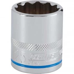 Channellock 1/2 In. Drive 25 Mm 12-Point Shallow Metric Socket