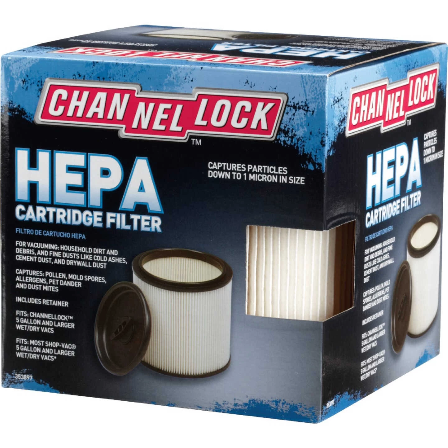 Channellock Cartridge HEPA 5 To 20 Gal. Vacuum Filter 4 Channellock Cartridge HEPA 5 To 20 Gal. Vacuum Filter - Image 2