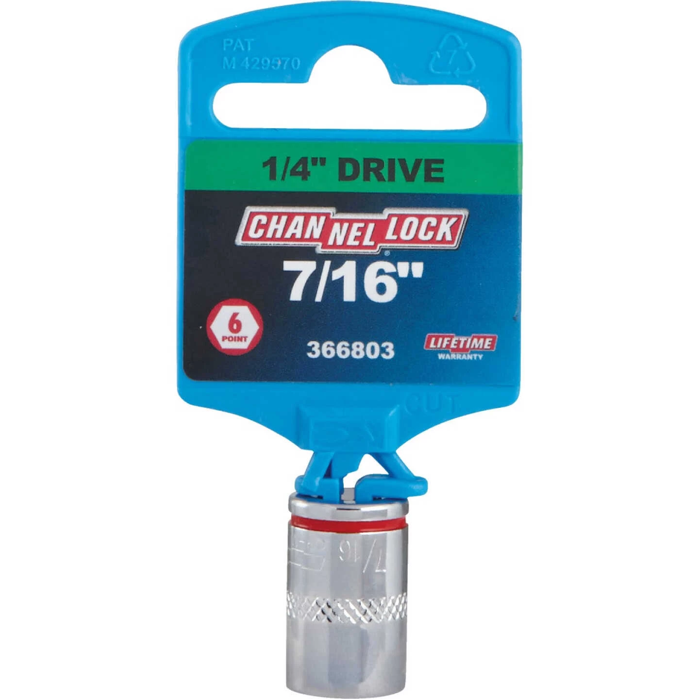 Channellock 1/4 In. Drive 7/16 In. 6-Point Shallow Standard Socket 4 Channellock 1/4 In. Drive 7/16 In. 6-Point Shallow Standard Socket - Image 2