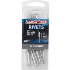 Channellock 3/16 In. Dia. X 5/8 In. Grip Aluminum POP Rivet (10-Pack)