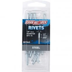Channellock 1/8 In. Dia. X 1/2 In. Grip Steel POP Rivet (15-Pack)