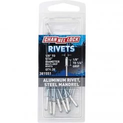 Channellock 1/8 In. To 5/32 In. Dia. X 0.151 In. To 0.315 In. Grip Aluminum Multigrip POP Rivet (20-Pack)