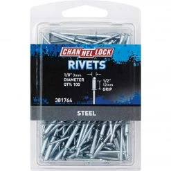 Channellock 1/8 In. Dia. X 1/2 In. Grip Steel POP Rivet (100-Pack)