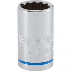 Channellock 1/2 In. Drive 15 Mm 12-Point Shallow Metric Socket