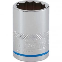 Channellock 1/2 In. Drive 18 Mm 12-Point Shallow Metric Socket