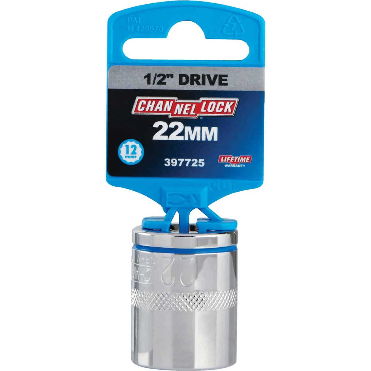 Channellock 1/2 In. Drive 22 Mm 12-Point Shallow Metric Socket 4 Channellock 1/2 In. Drive 22 Mm 12-Point Shallow Metric Socket - Image 2