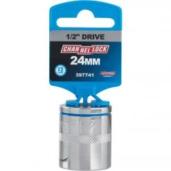 Channellock 1/2 In. Drive 24 Mm 12-Point Shallow Metric Socket -Cheap Channellock Store ItemImage 397741 q5vx21 3h4fq0 5j81zx