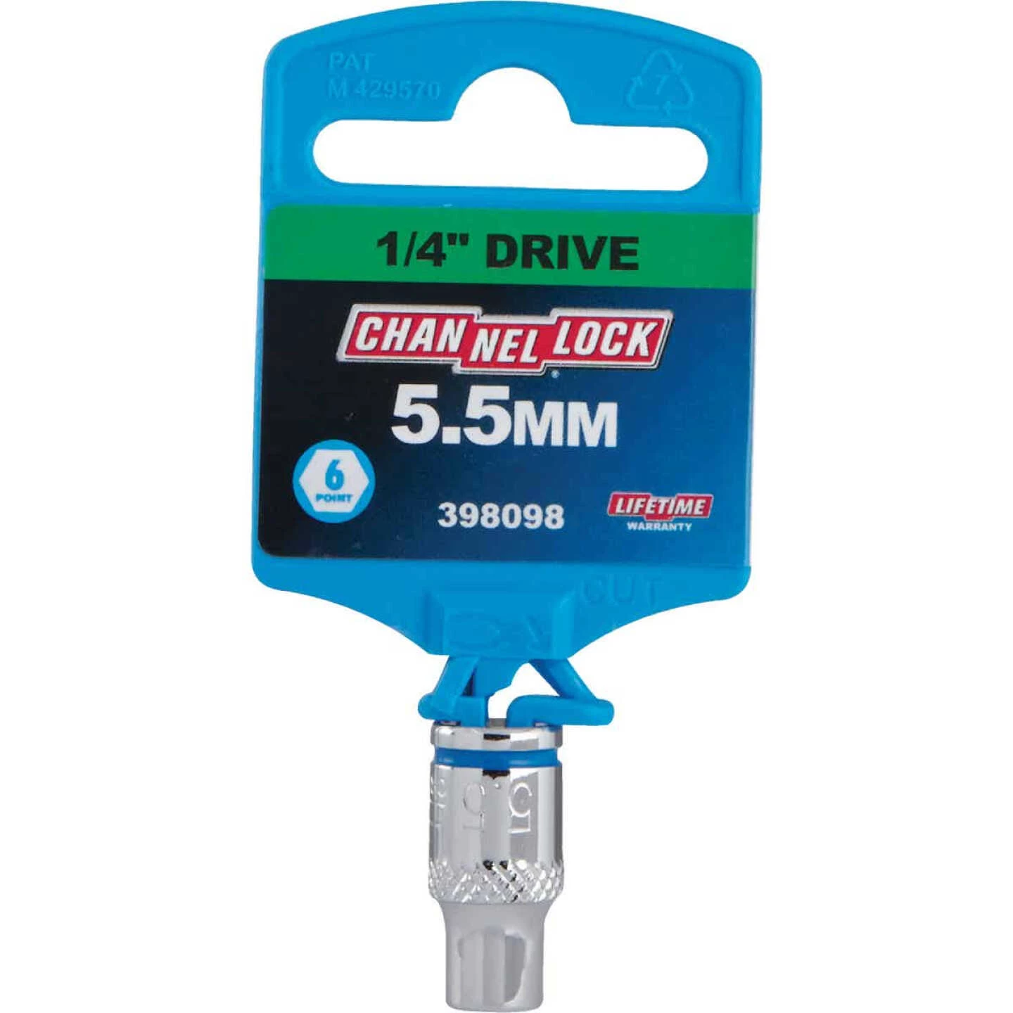 Channellock 1/4 In. Drive 5.5 Mm 6-Point Shallow Metric Socket 4 Channellock 1/4 In. Drive 5.5 Mm 6-Point Shallow Metric Socket - Image 2