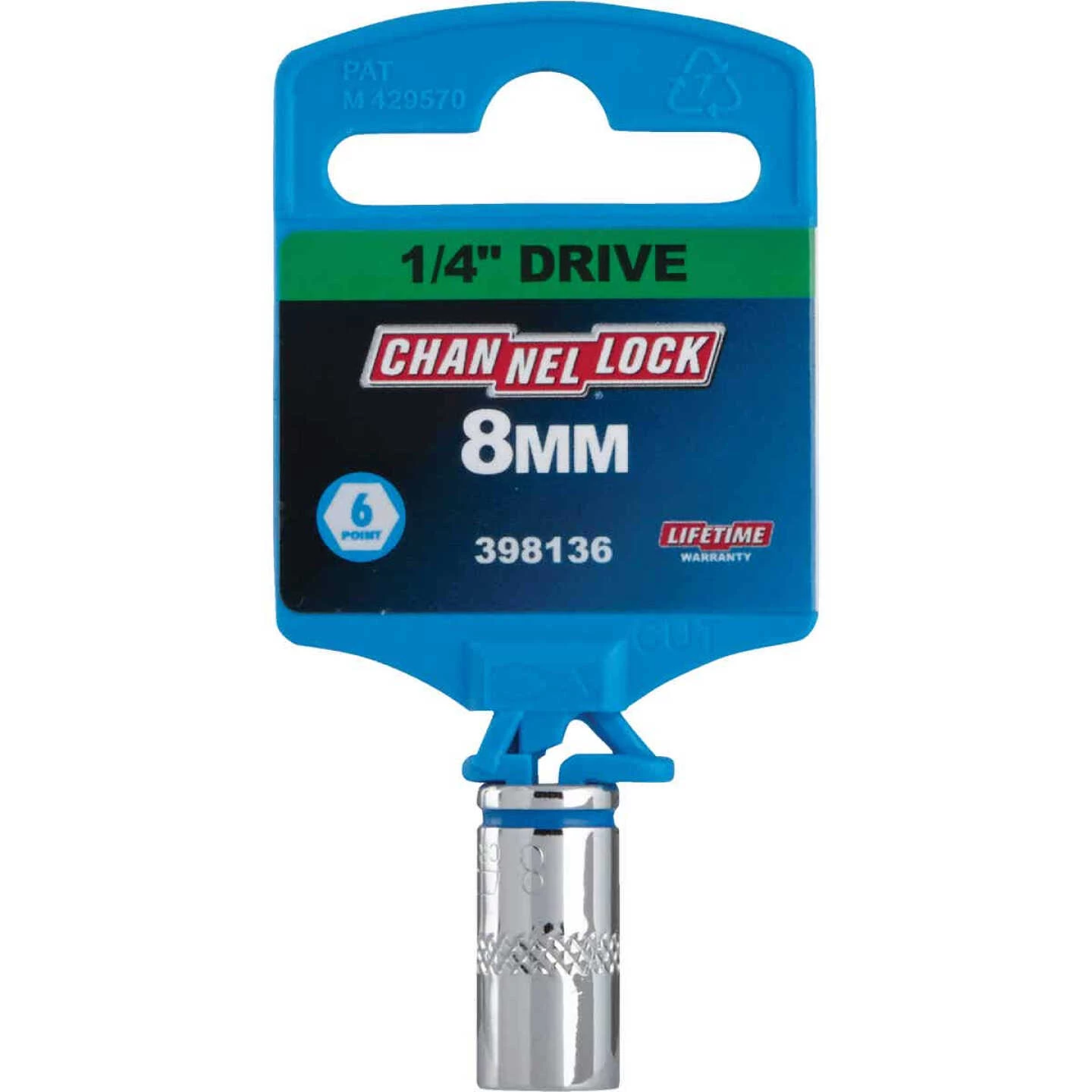 Channellock 1/4 In. Drive 8 Mm 6-Point Shallow Metric Socket 4 Channellock 1/4 In. Drive 8 Mm 6-Point Shallow Metric Socket - Image 2