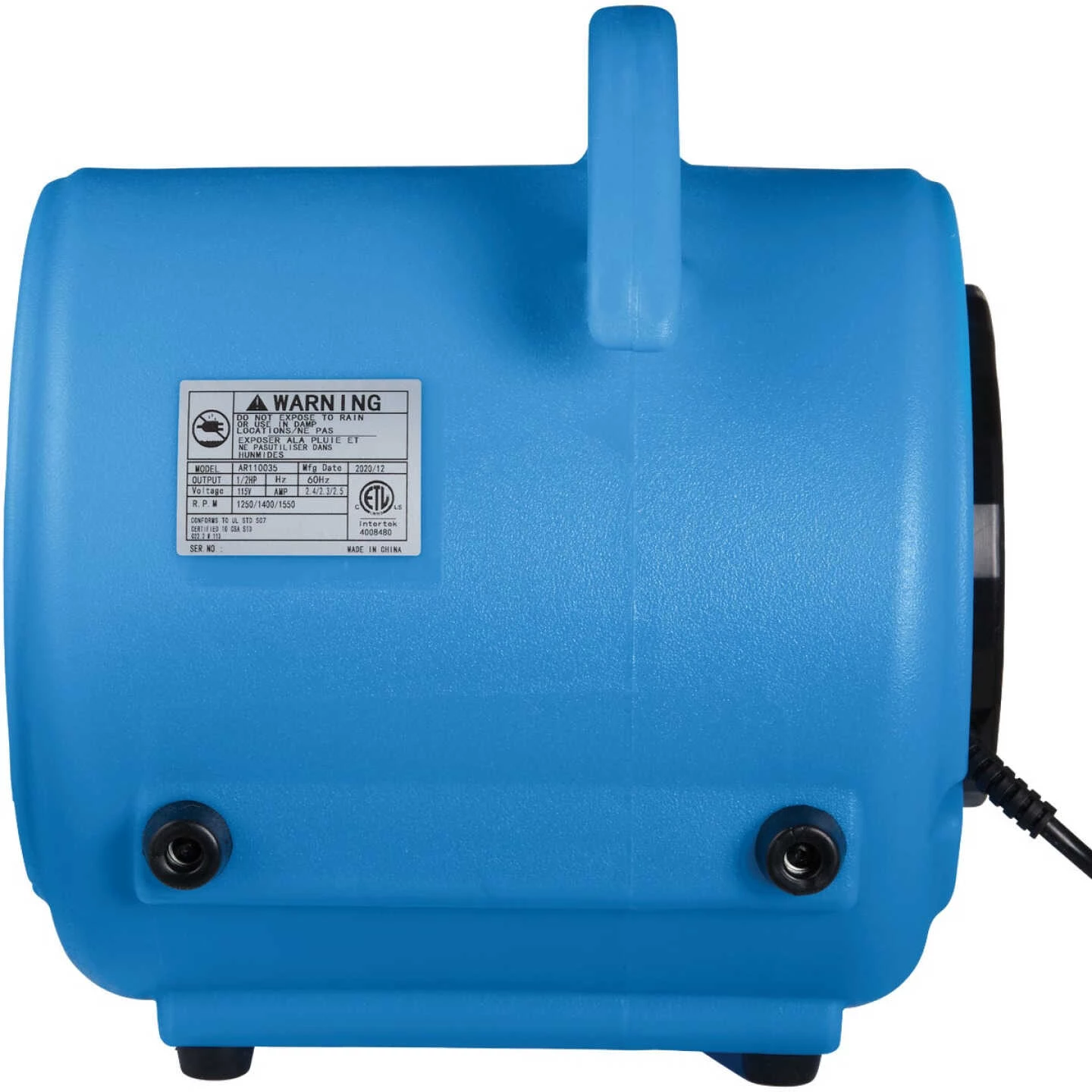 Channellock 3-Speed 4-Position 1340 CFM Air Mover Blower Fan 11 Channellock 3-Speed 4-Position 1340 CFM Air Mover Blower Fan - Image 9